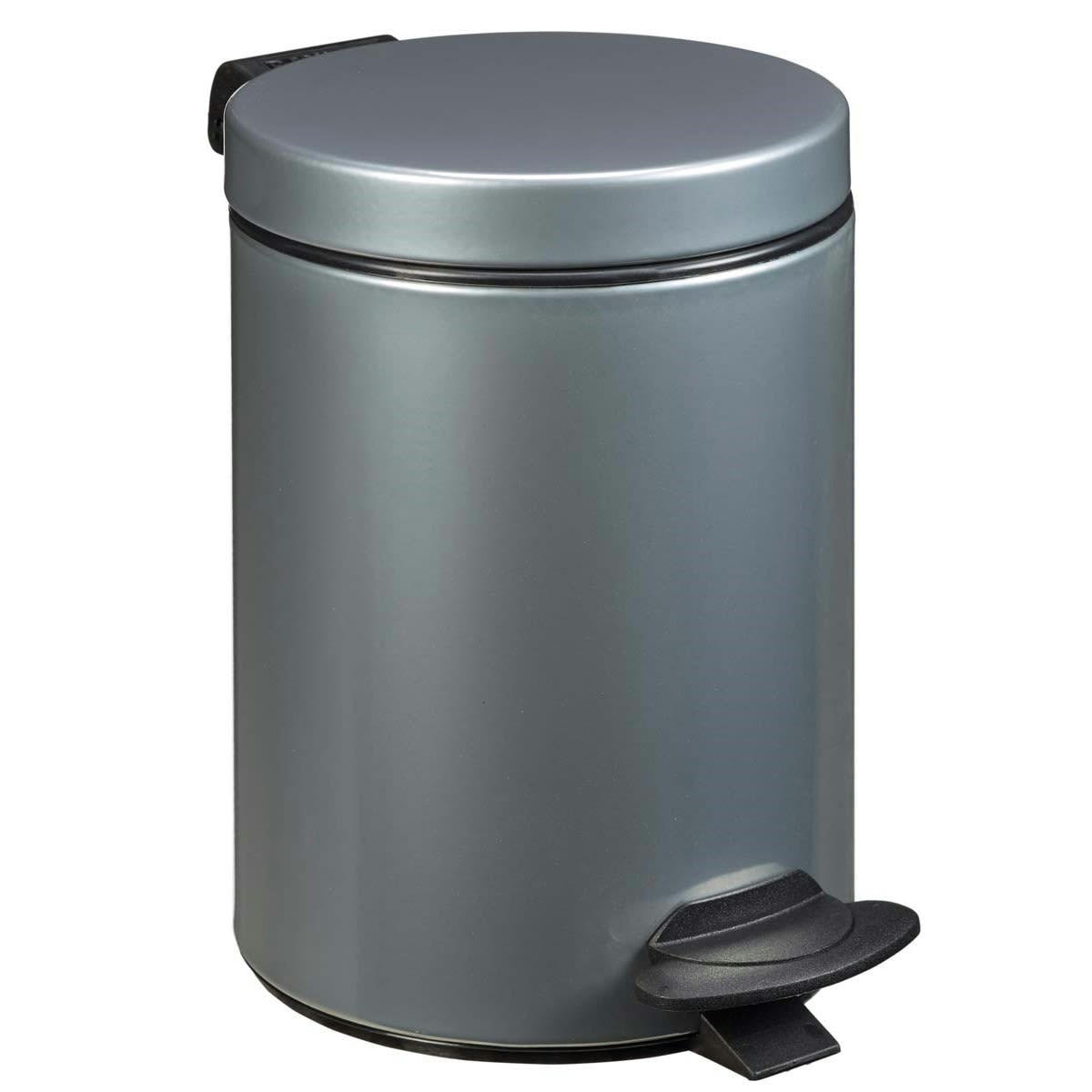 CYJEU - Poubelle à pédale 3L en Métal Gris