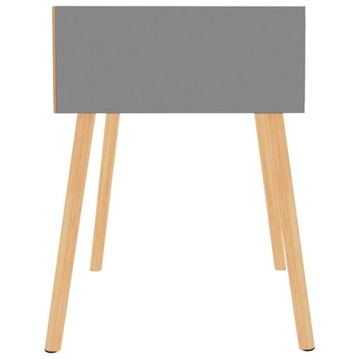 NNEVL Bedside Cabinet Grey 40x40x56 cm Chipboard