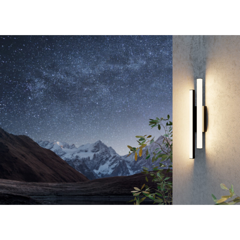 Applique extérieure LED Serricella noire 9 W EGLO