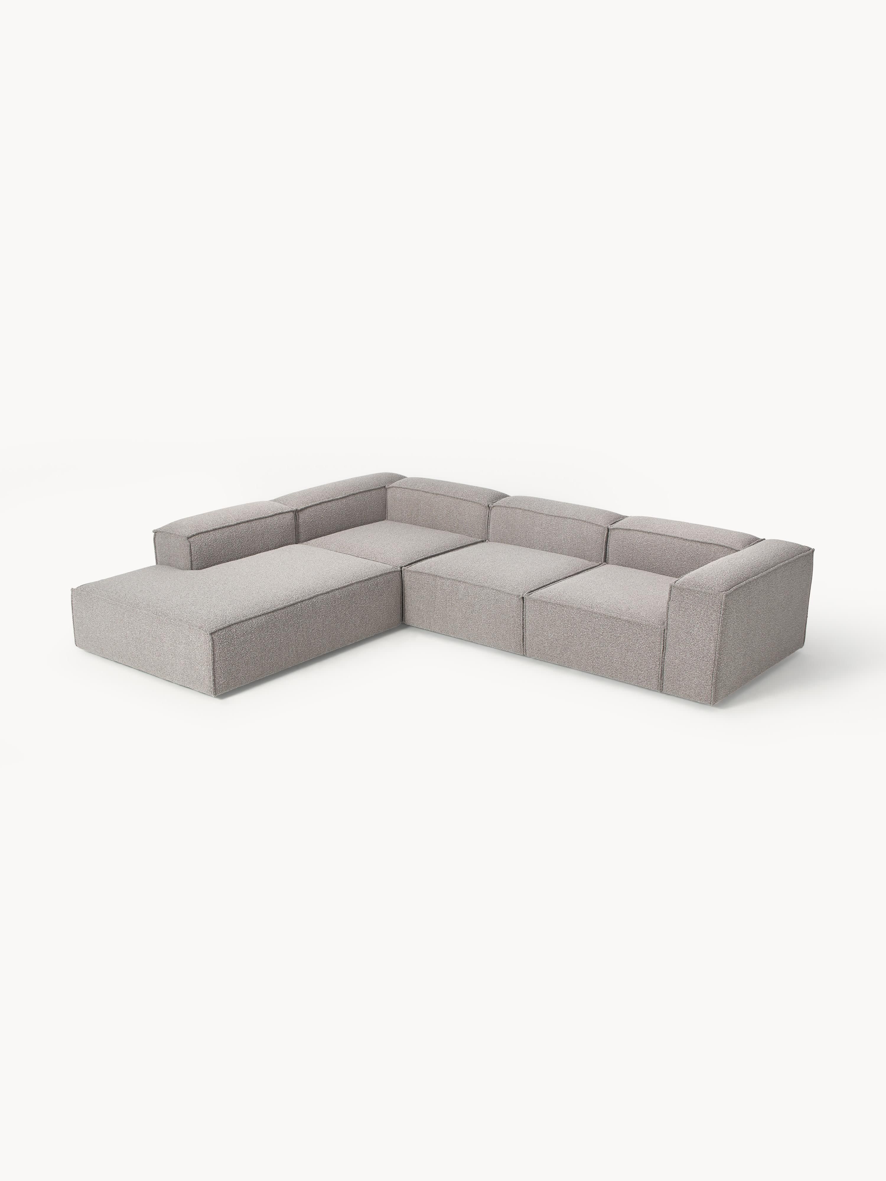 Modulares XL-Ecksofa Lennon (4-Sitzer) aus Bouclé