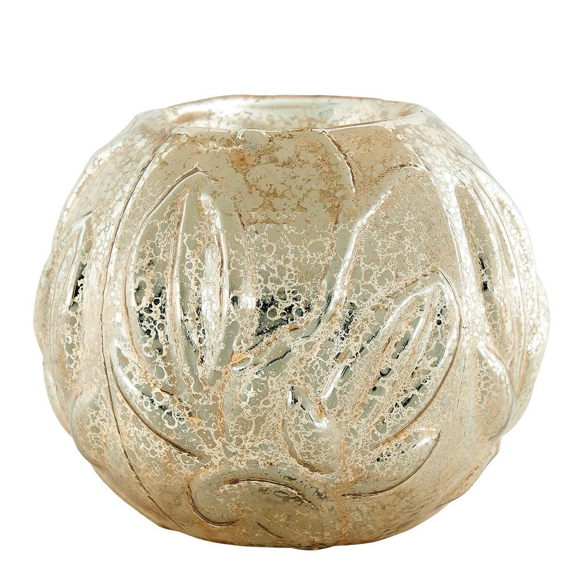 - Photophore Empreintes en verre mercurisé