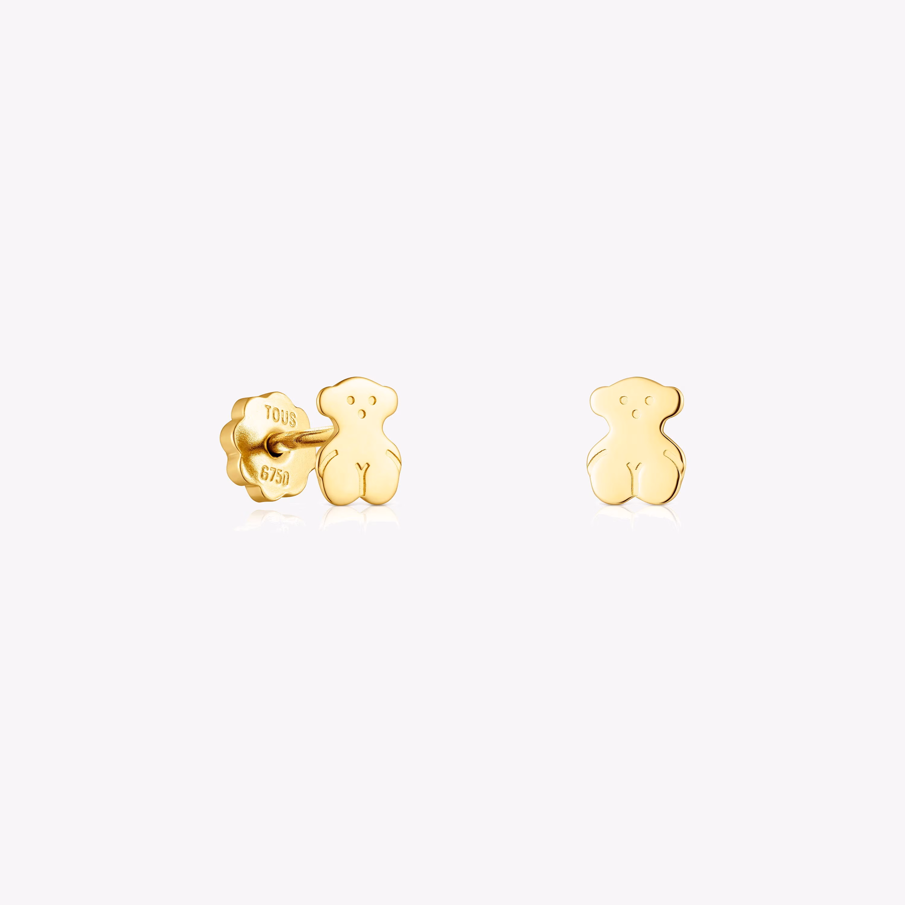 Pendientes de oro motivo oso 0,5cm. Baby TOUS