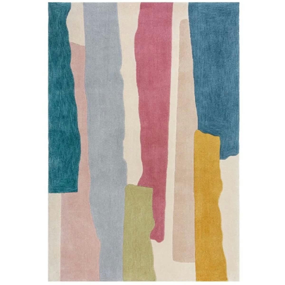 CALABRE - Tapis de salon moderne en Polyester Multicolore 120x170 cm