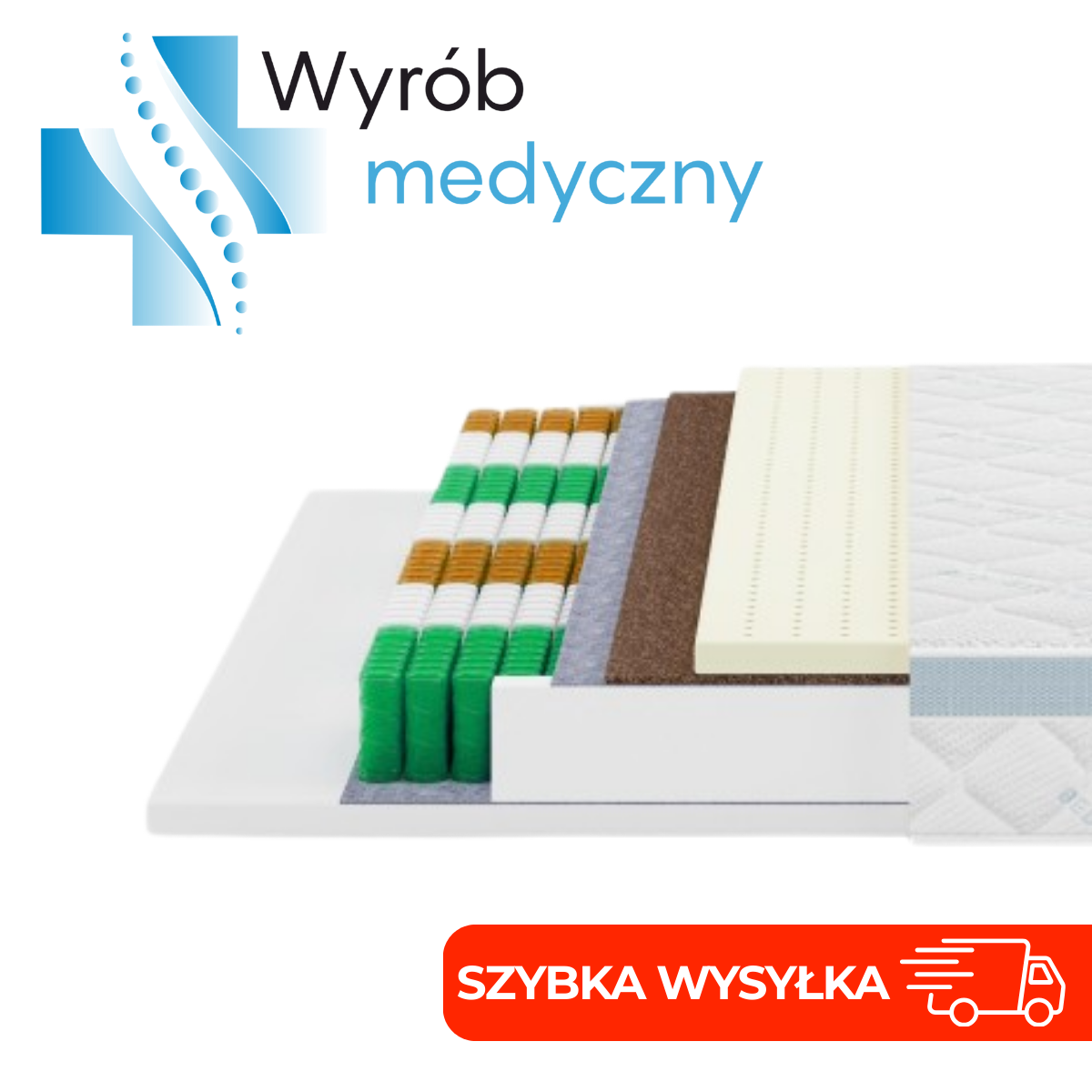 Materac medyczny kieszeniowy MEDIRO CARE ACTIV PIANKA LATEX