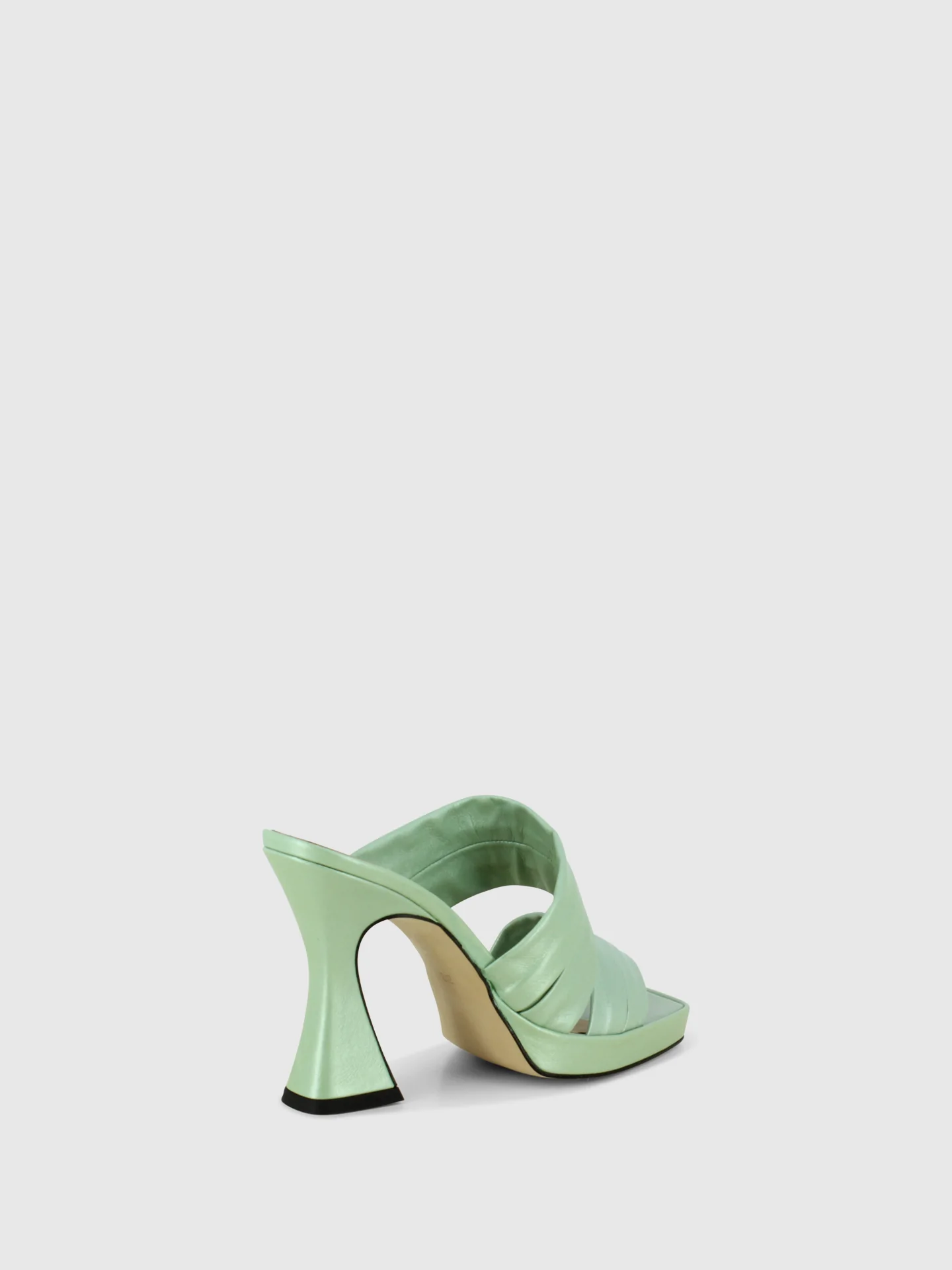 Mules de Salto Kitten em Verde