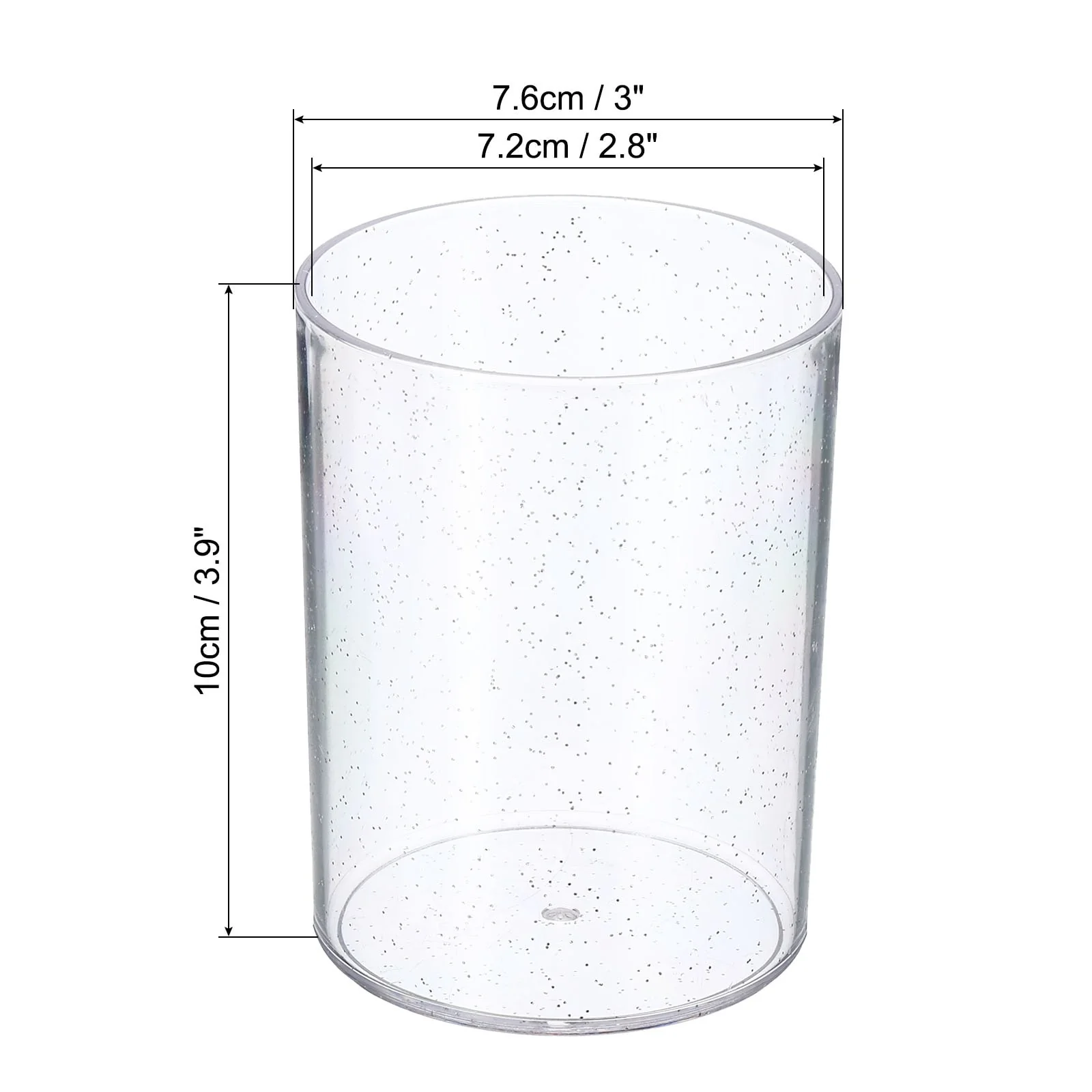 Acrylic Pencil Holder, Makeup Brush Holder Round Desktop Organizer