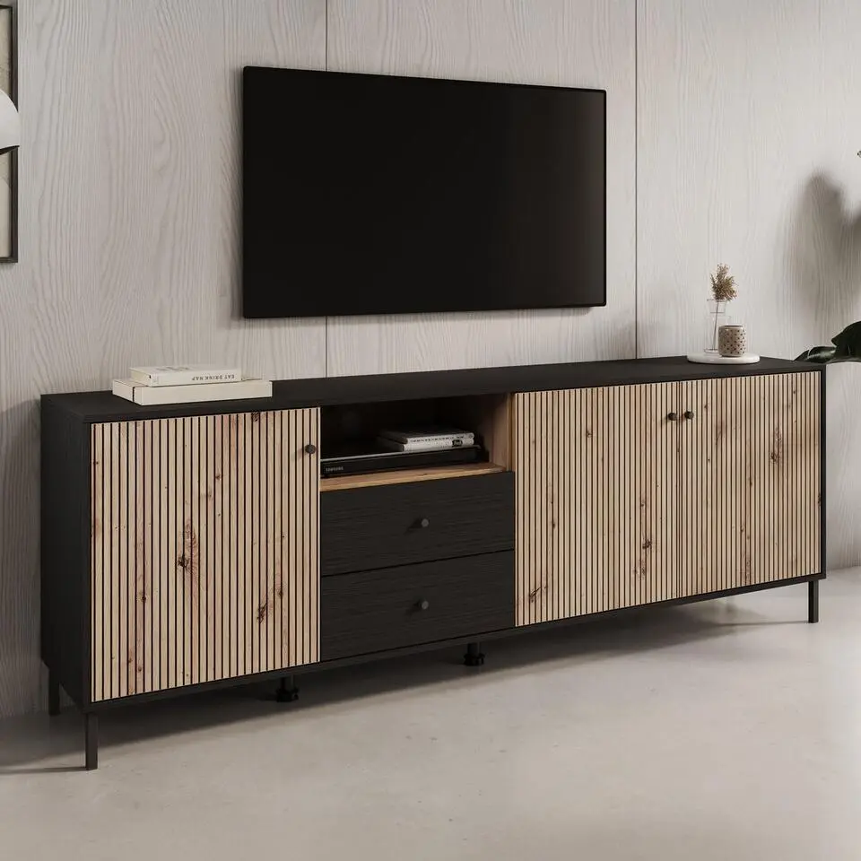 Meubella - TV-Meubel Charles - Eiken - 208 cm