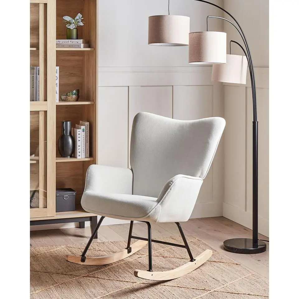 ARSET - Schommelstoel - Gebroken wit - Boucl&eacute;