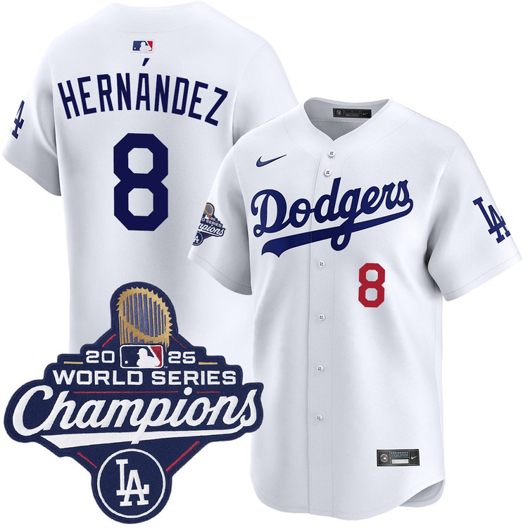 Enrique Hernández Los Angeles Dodgers Nike 2025 World Series Champions Limited Jersey - White
