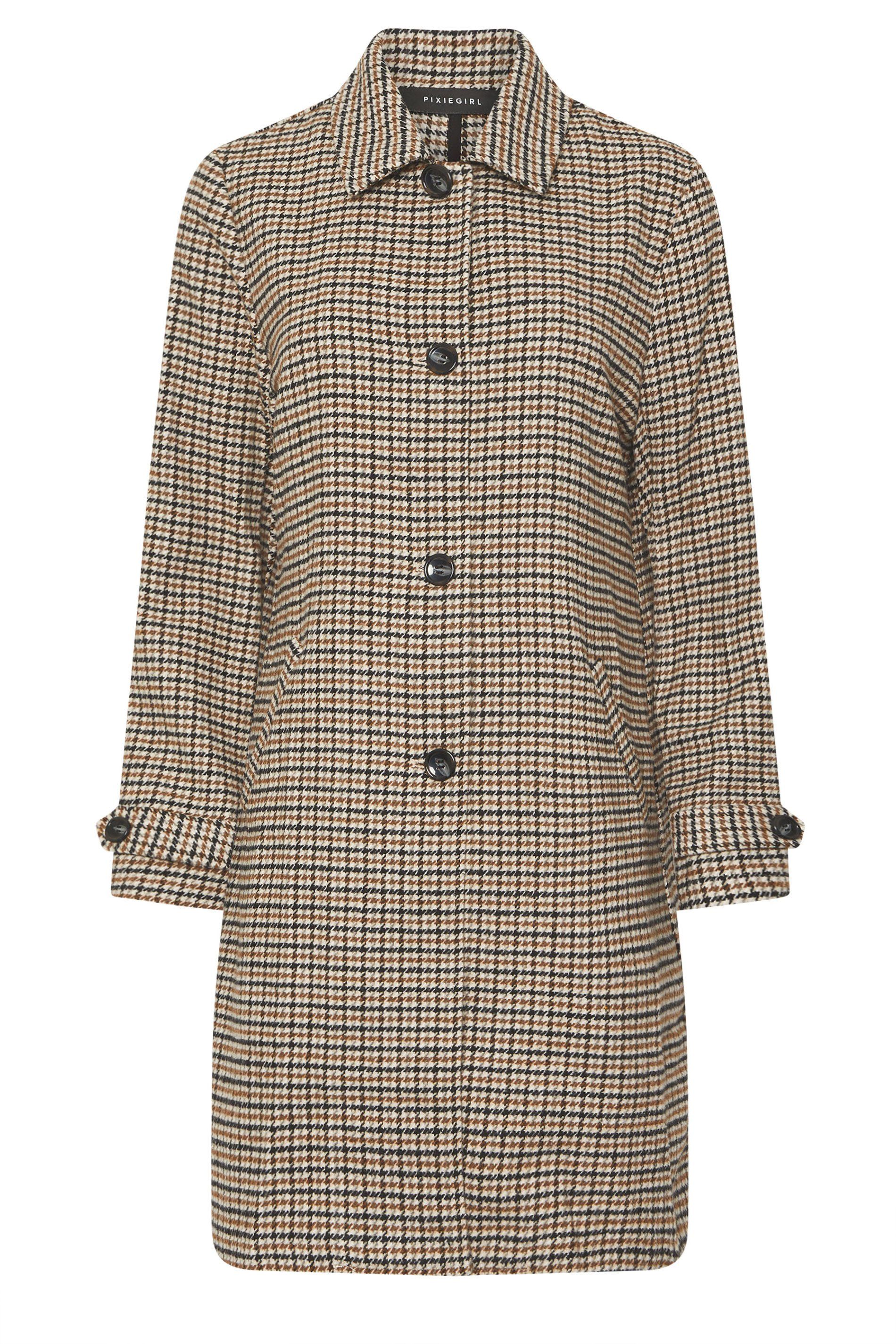 PixieGirl Petite Check Midi Coat