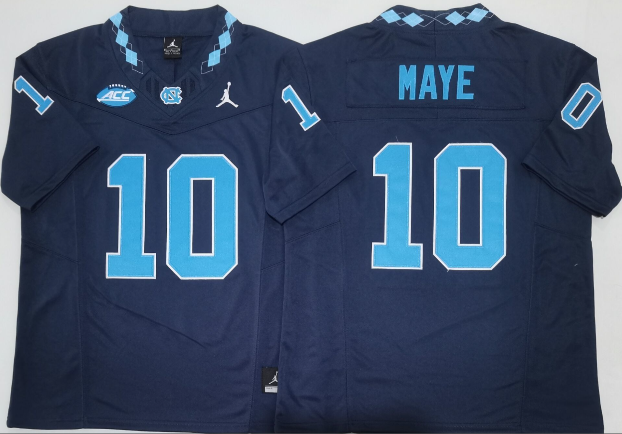 MDrake Maye NCAA North Carolina Tar Heels Jordan Band Vapor Limited Jersey