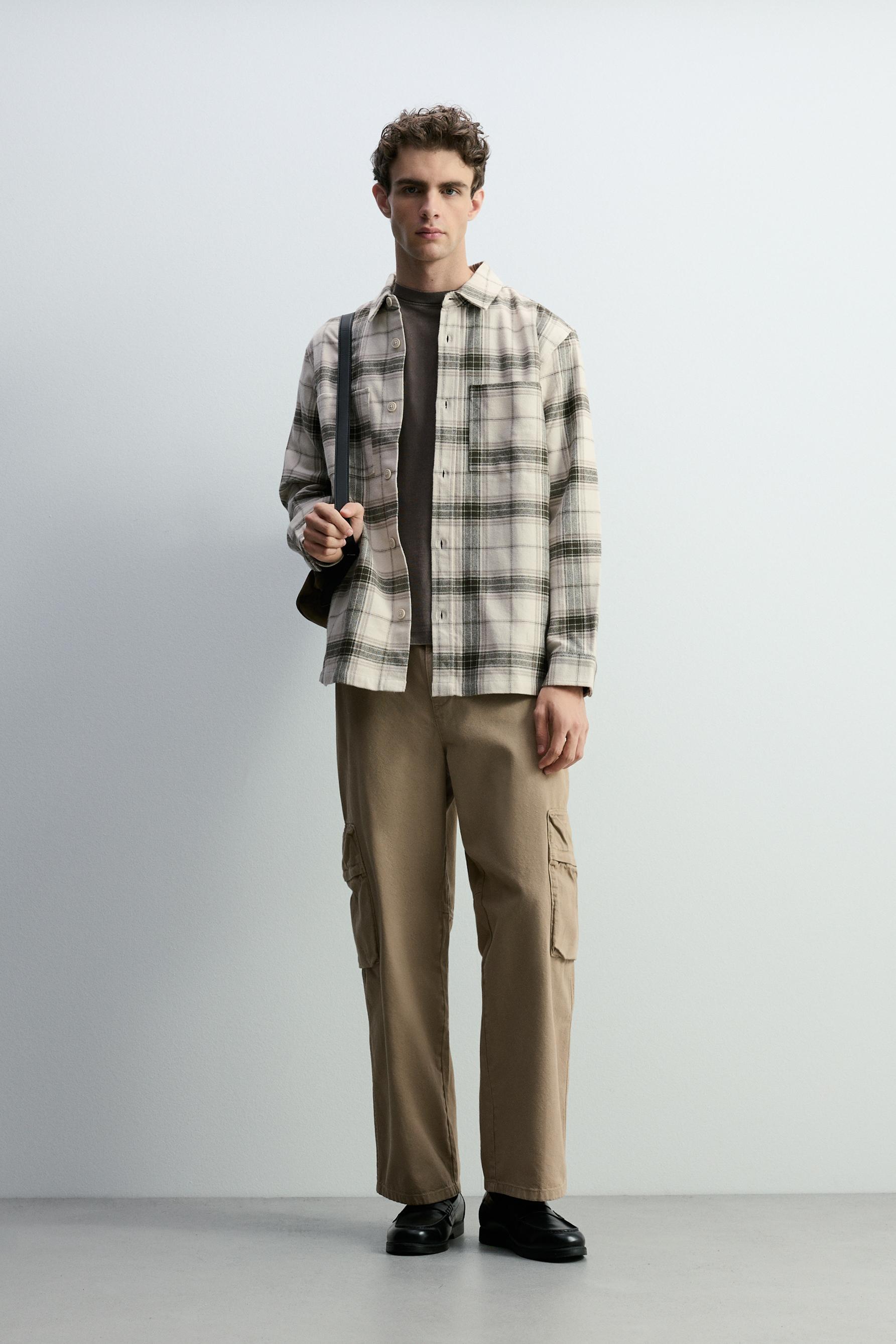 Sobrecamisa cuadros bolsillos