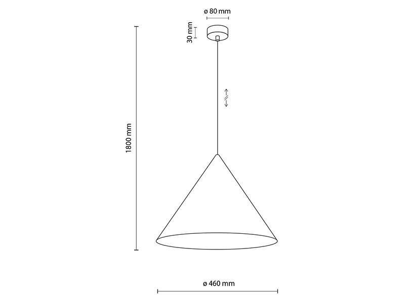 Lampa wisząca Cono Brick 50 cm metalowa ceglana