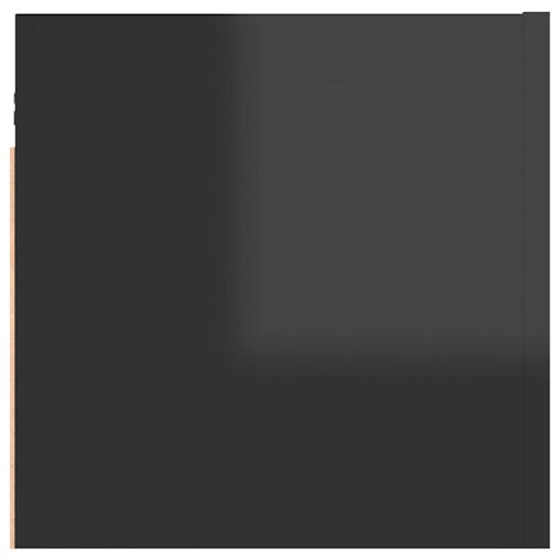 NNEVL Bedside Cabinet High Gloss Black 30.5x30x30 cm Chipboard