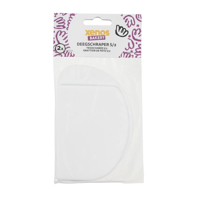 Deegschraper - kunststof - set van 2
