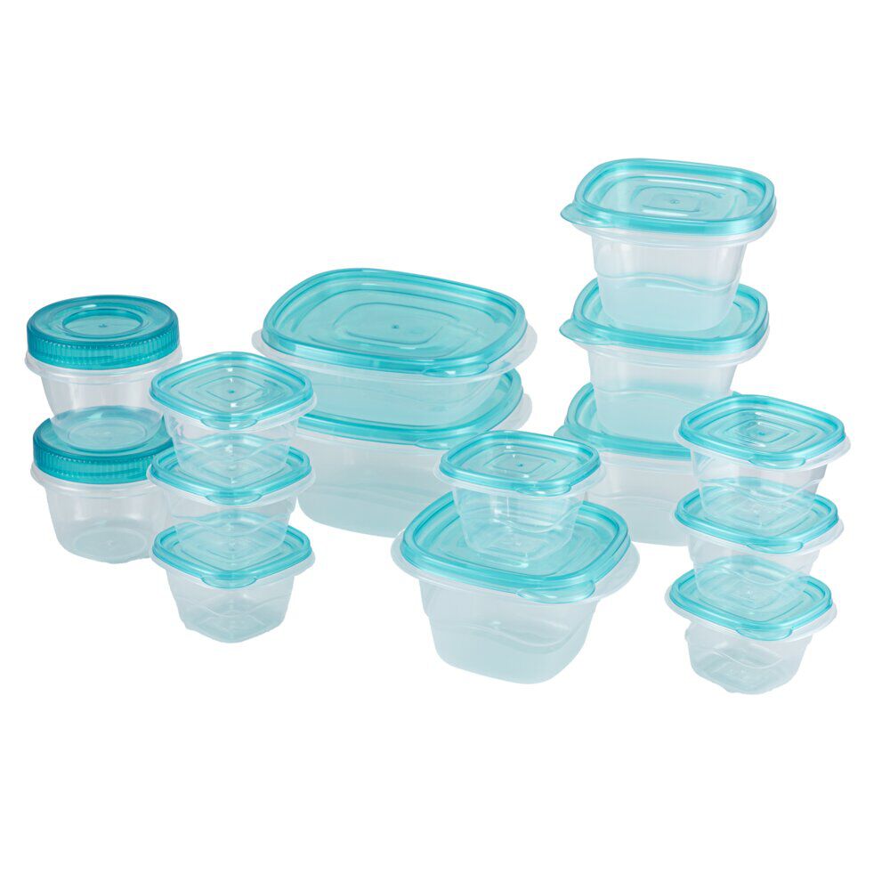 BoÎte alimentaire plastique x15 (2 modèles gris ou bleu)