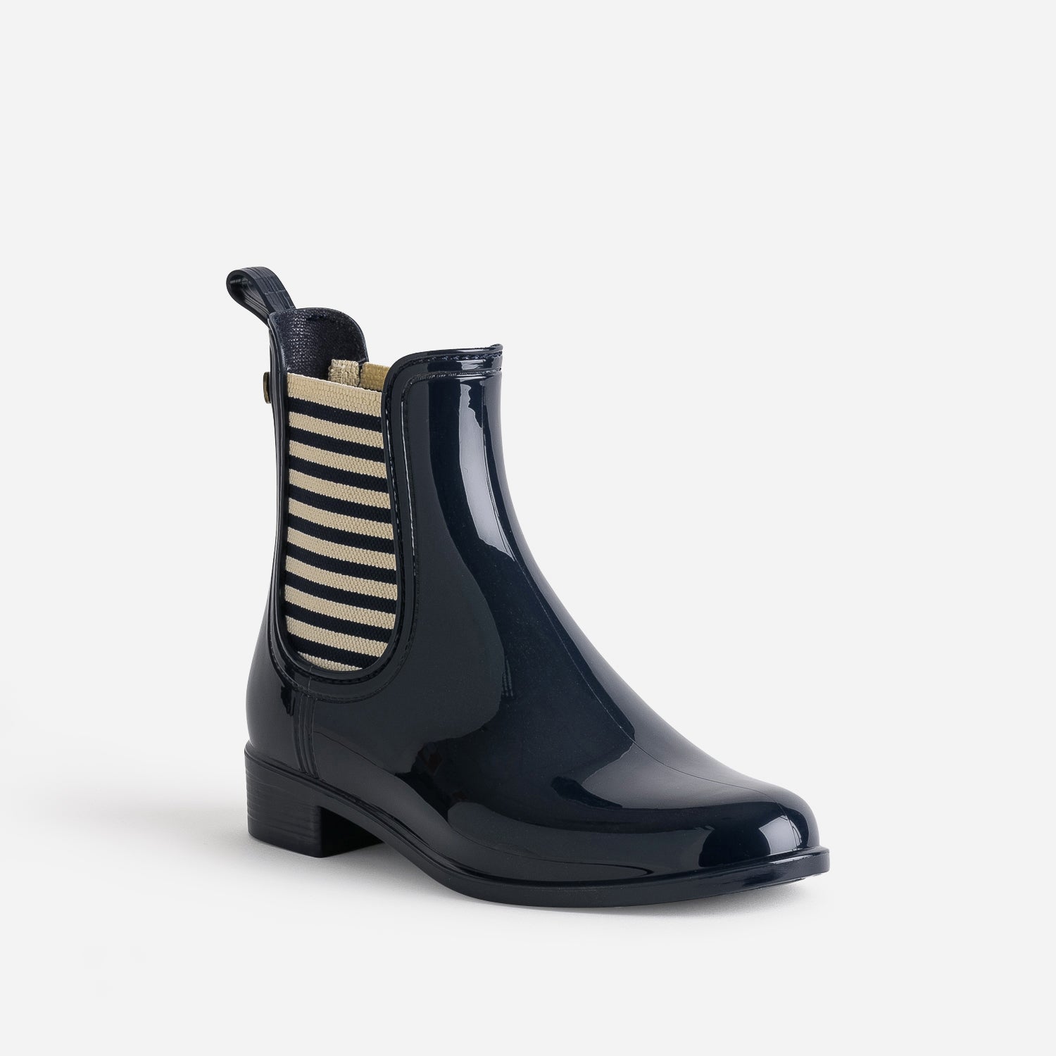 Chelsea boots de pluie IGOR marine élastiques rayés