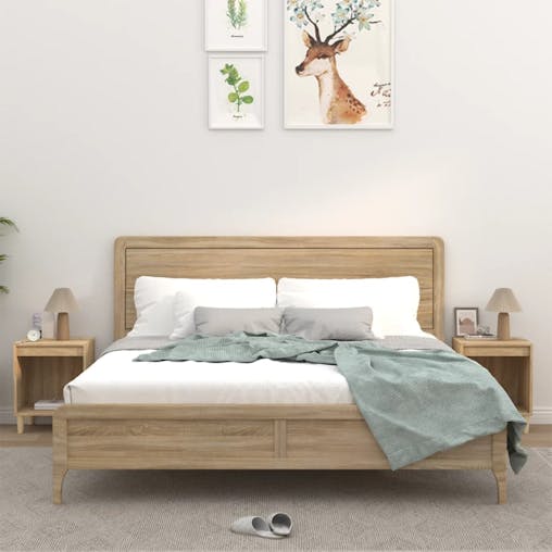NNEVL Bedside Cabinets 2 pcs Sonoma Oak 40x35x50 cm