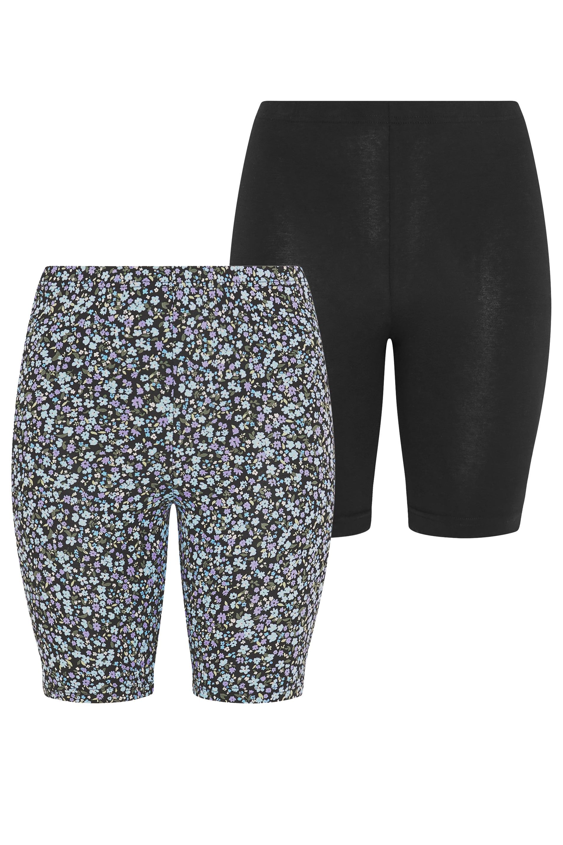 Yours 2 Pack Ditsy Cycling Shorts