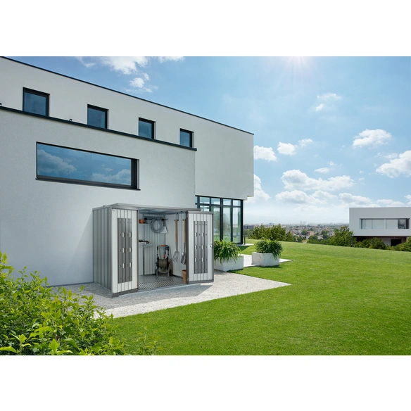 Gerätehaus »Geräteschrank«, BxHxT: 228 x 184 x 155 cm (Außenmaß), Gr. 230 large, quarzgrau-metallic