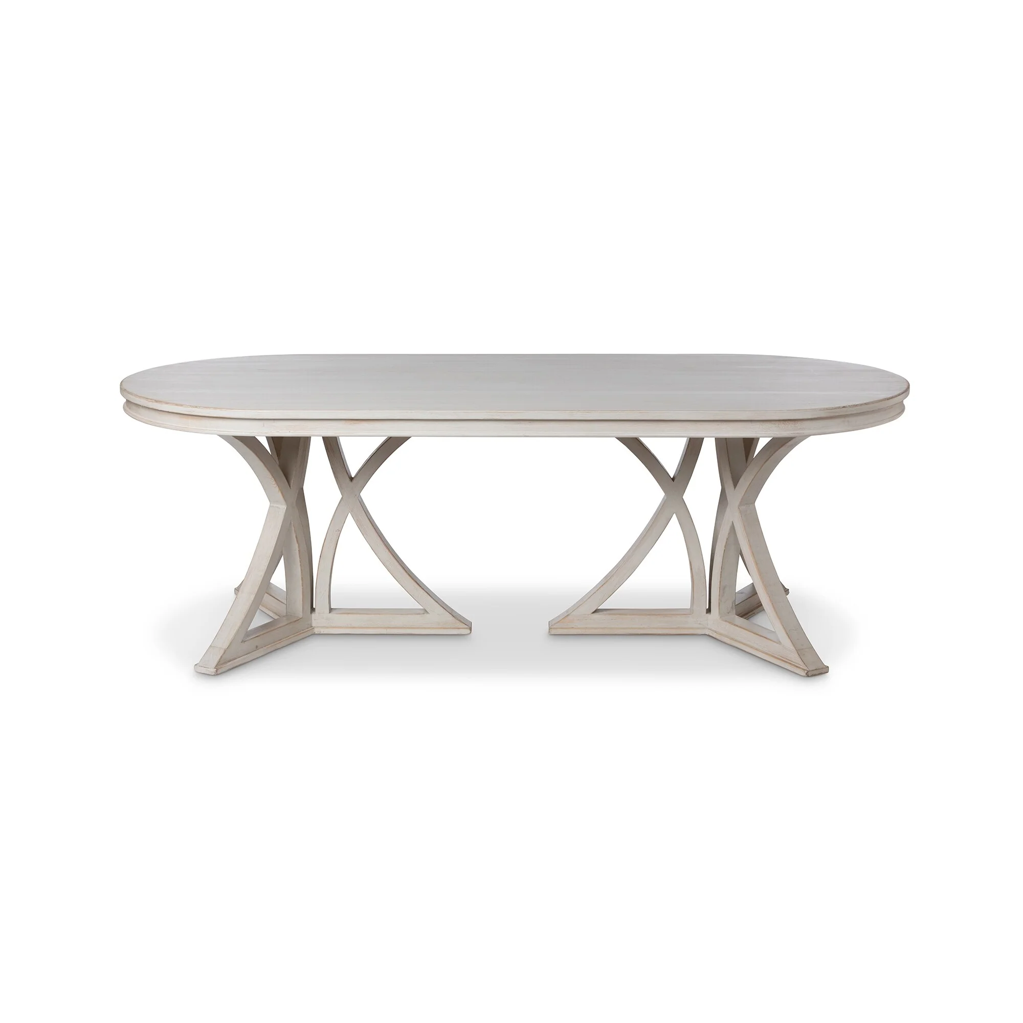 Delray Oval Dining Table - Patina White