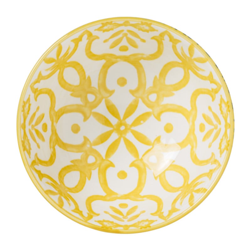 Schaaltje Nour - blauw/geel - &Oslash;12.3x5.8 cm