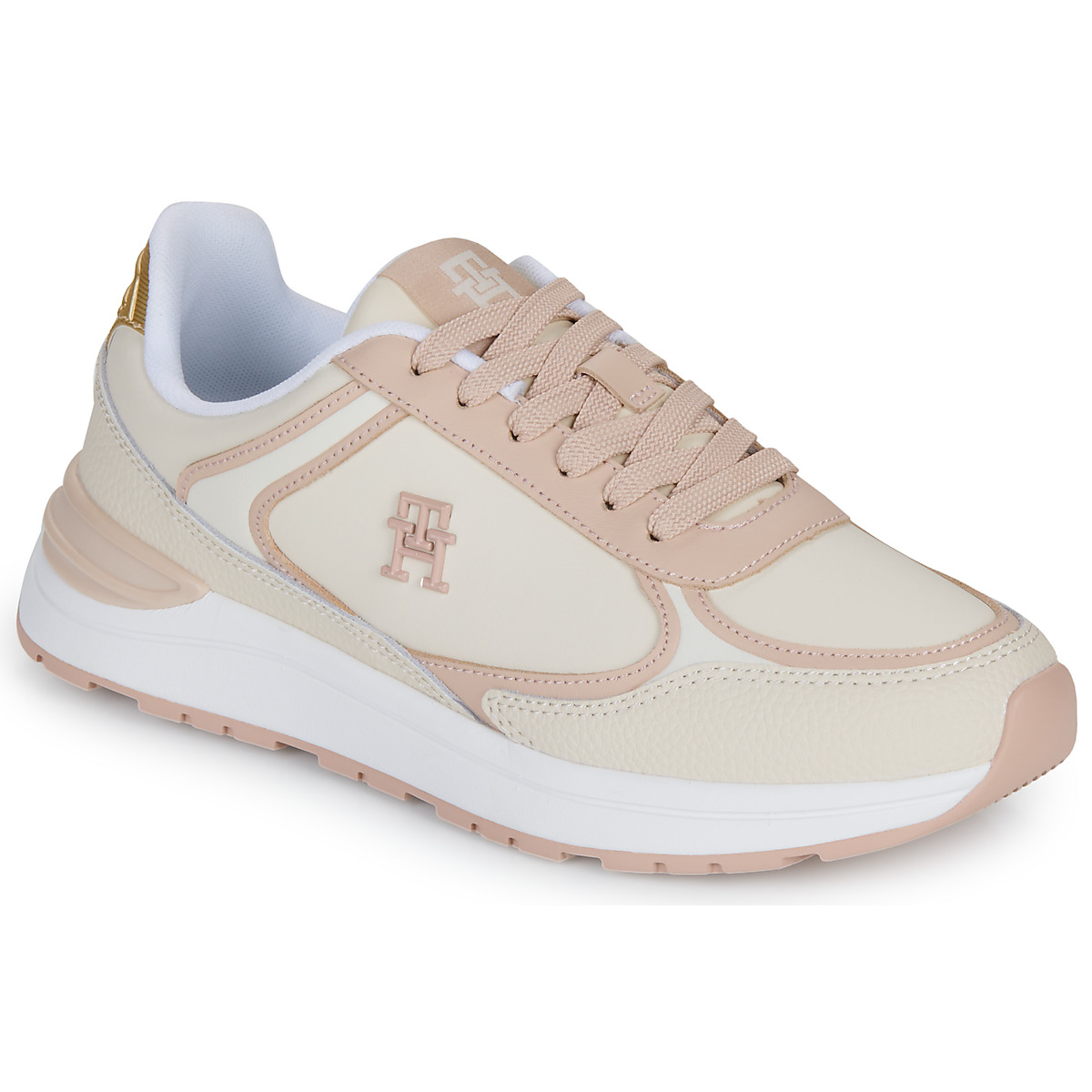 Tommy Hilfiger - CASUAL FASHION RUNNER LTHR - White / Pink