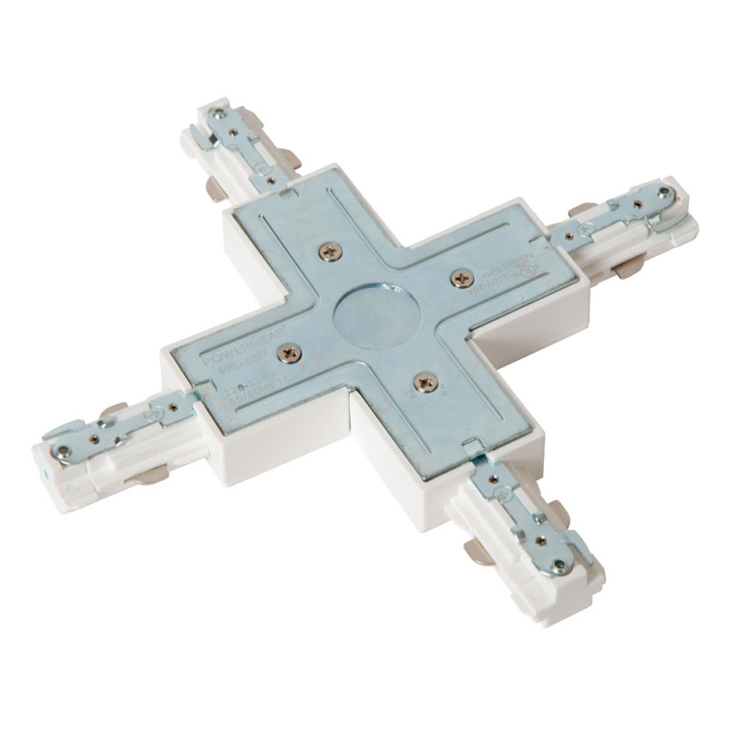 Connecteur en X Track blanc LUCIDE