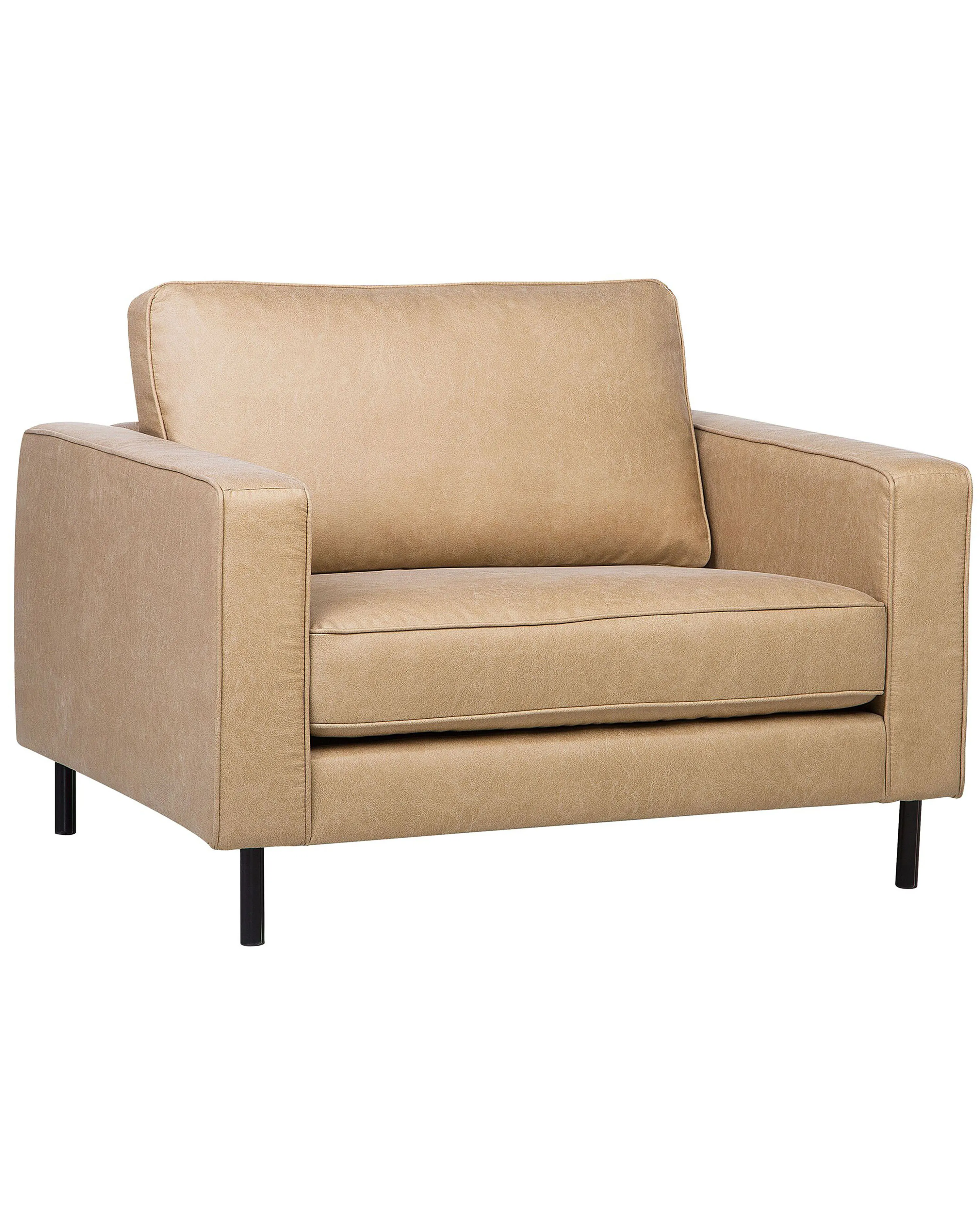 Armchair SAVALEN Faux Leather Beige