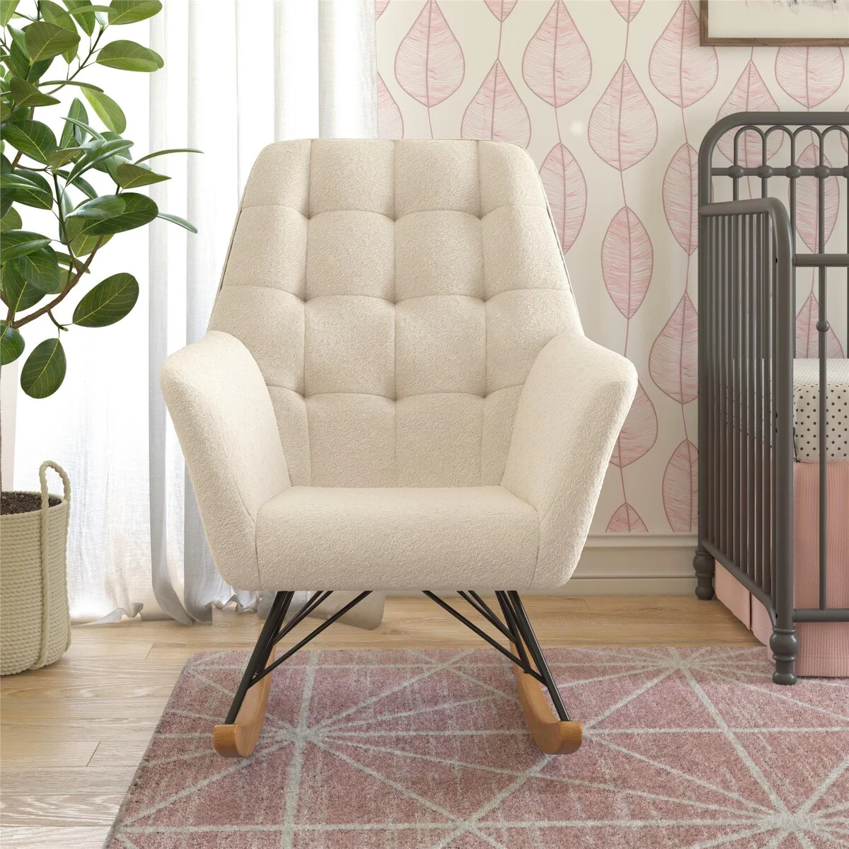 Little Seeds Raven Upholstered Rocker, Nursery Furniture