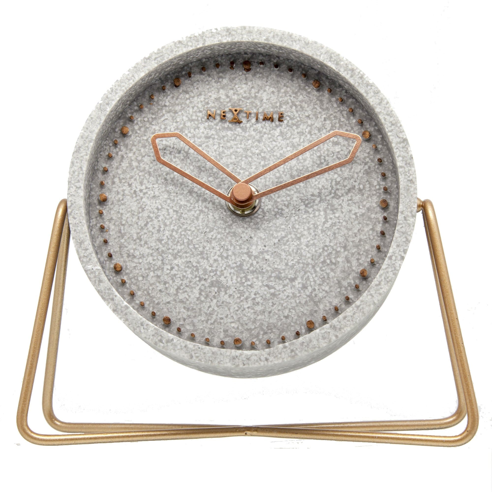 NeXtime - NeXtime - Tafelklok - 17.5x15.5x5cm - Polyresin- Grijs -
