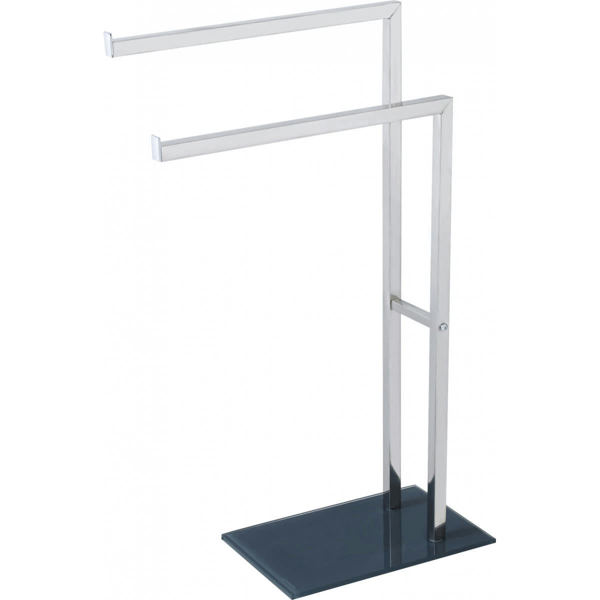 URBAN - Porte serviette double sur pied gris