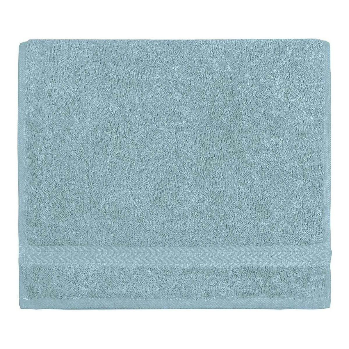 LUXURY - Lot de 3 serviettes invité 550gr/m²  bleu arctic 30x50 cm