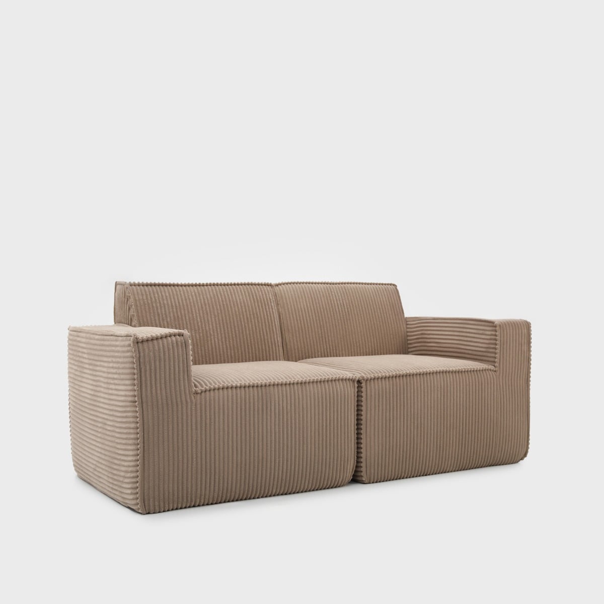 Sofa modułowa LYKKE 2-osobowa beżowa piankowa sztruksowa 190x88x73 cm