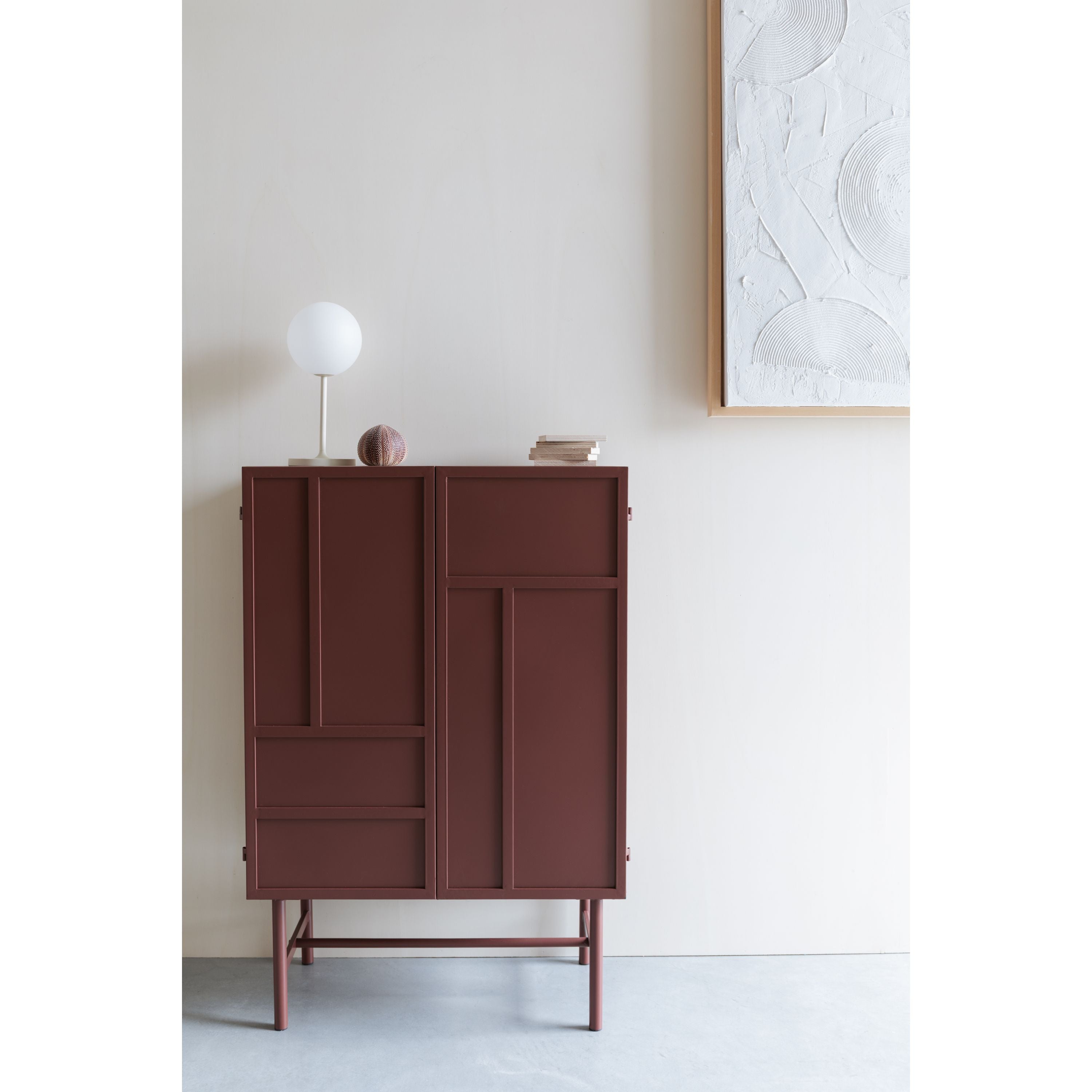 Housecraft Living Davis Kast Metaal Bruin  Rood