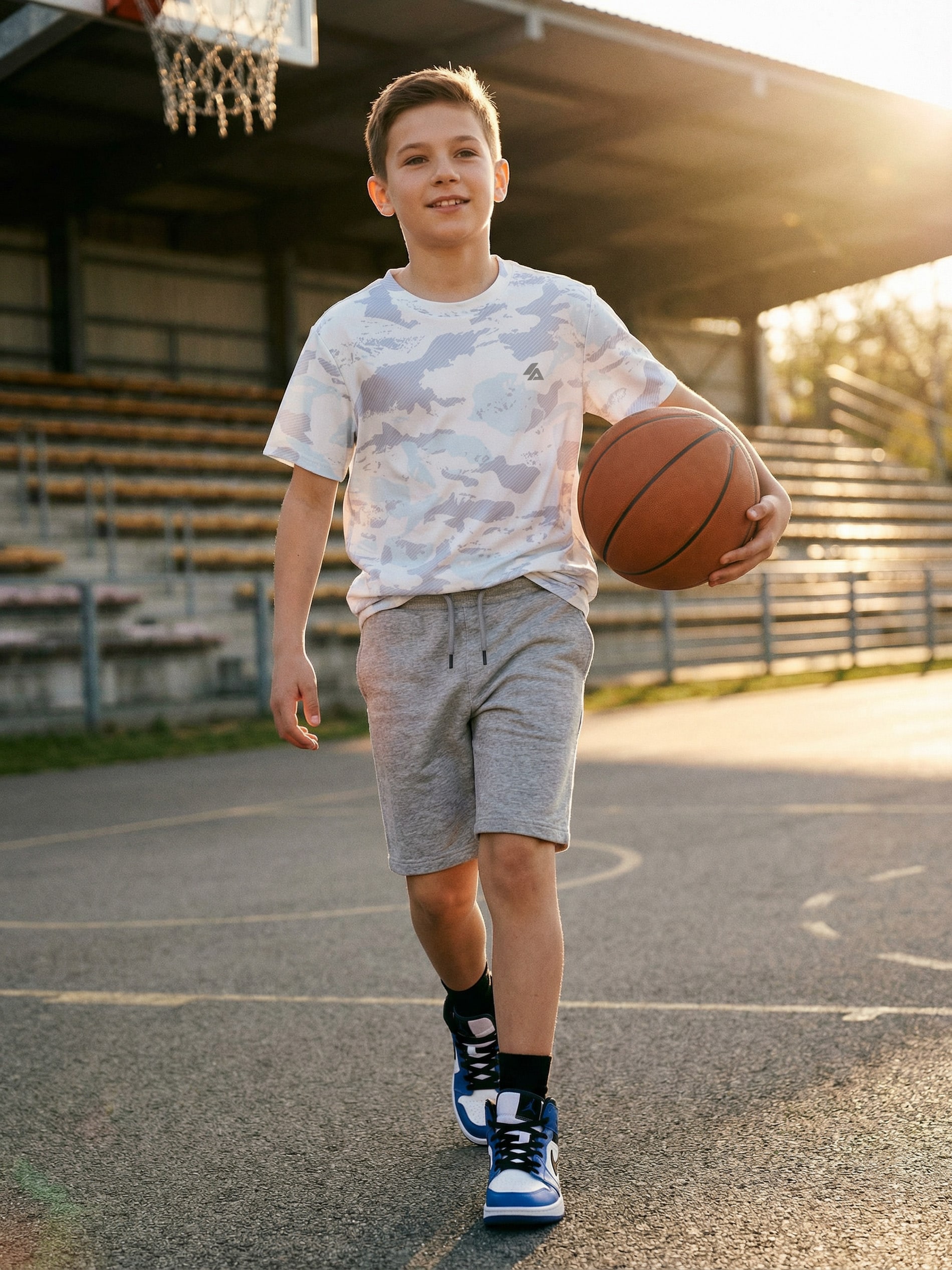 Koszulka sportowa ze wzorem moro Active