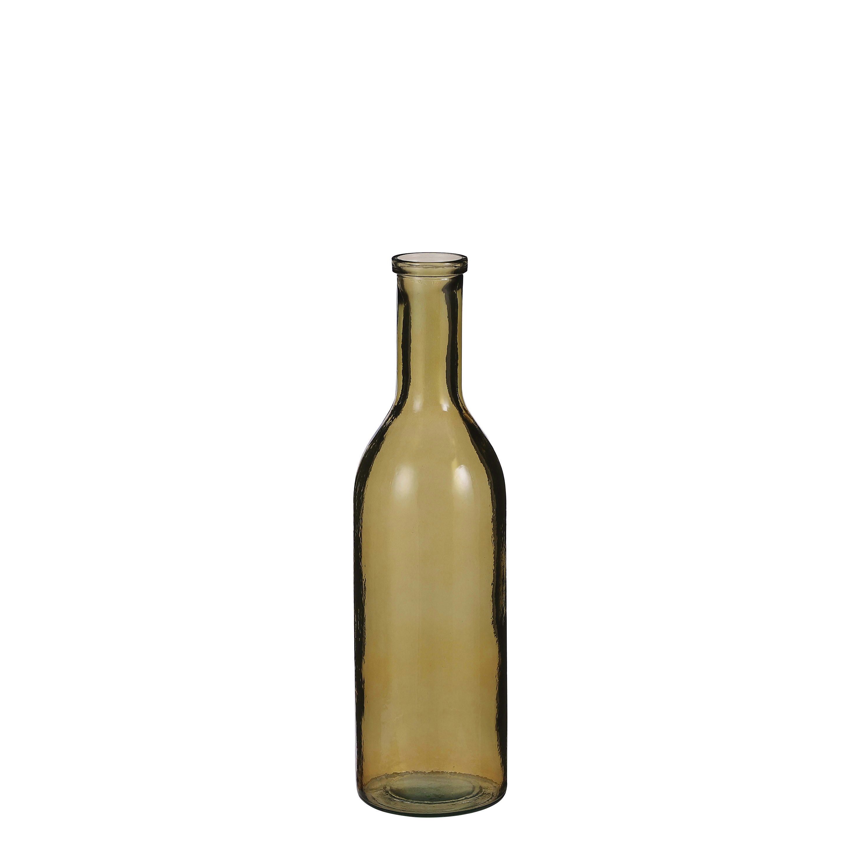 RIOJA - Vase bouteille en verre recyclé ocre H50
