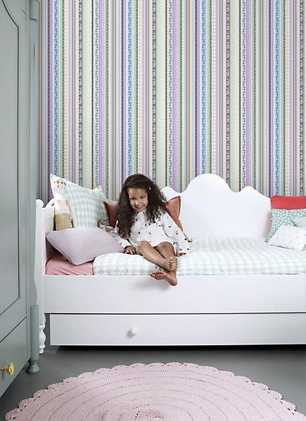 ESTAhome papier peint rubans pastel 53 cm x 10.05 m