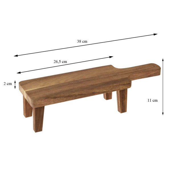 Deska podłużna z drewna 38x11 cm do krojenia i serwowania