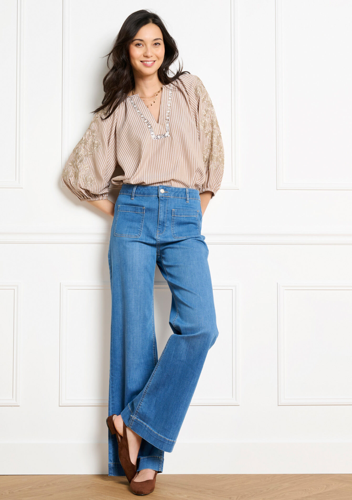 Hoge taille wide-leg jeans