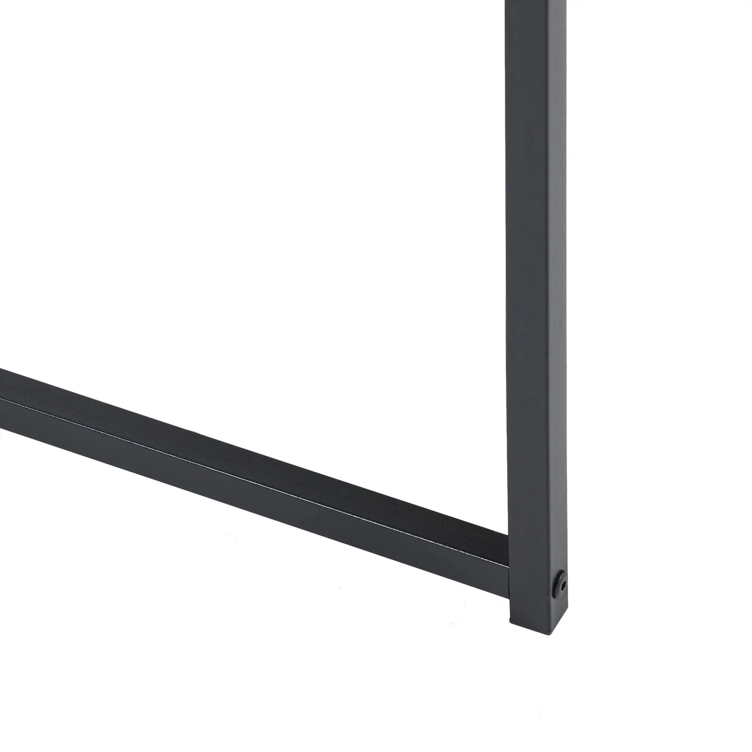 HomeRoots 32 Brown and Black Wood and Metal H-Shape Computer Desk