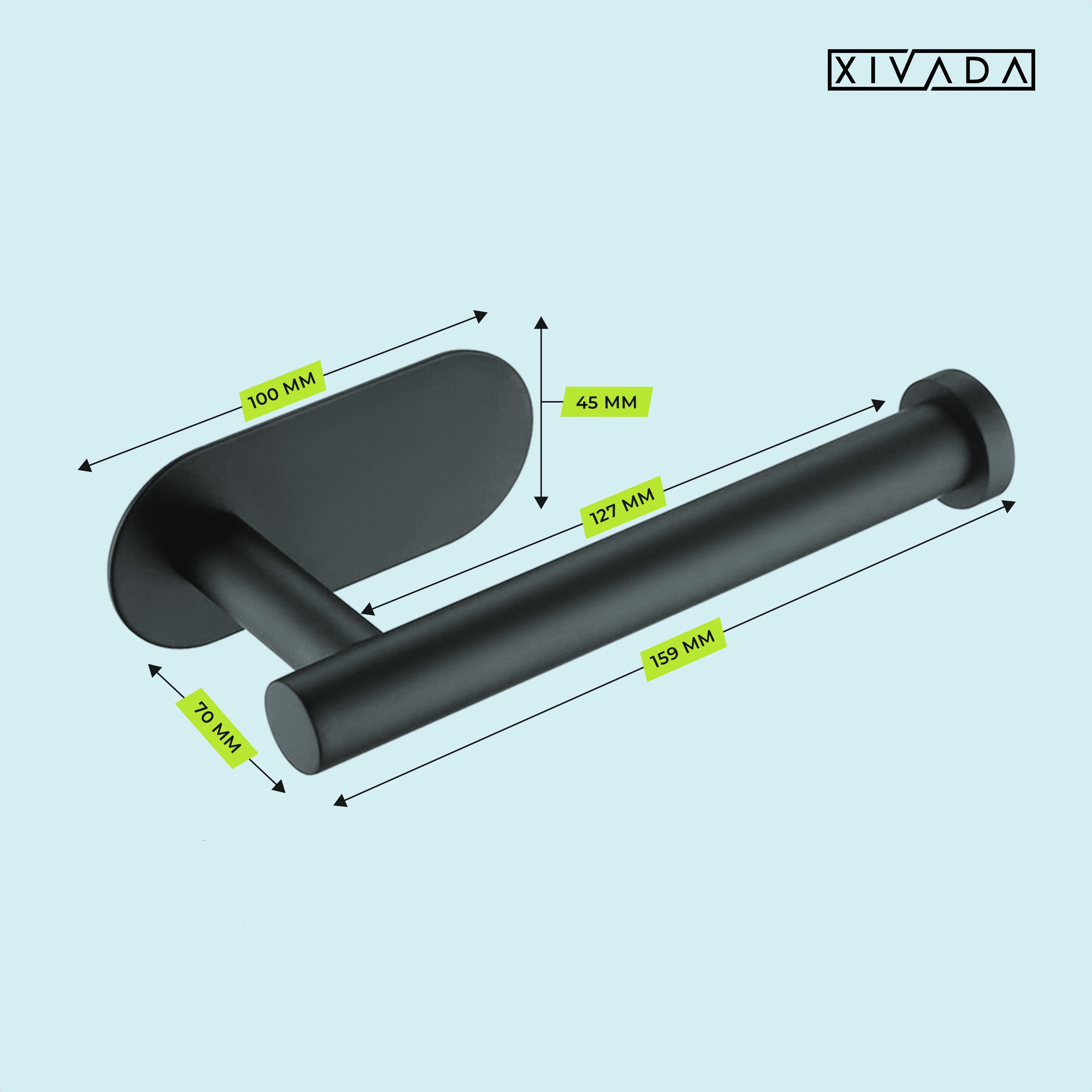 XIVADA Toilet accessoires set - 4 delig - Rvs - Zwart