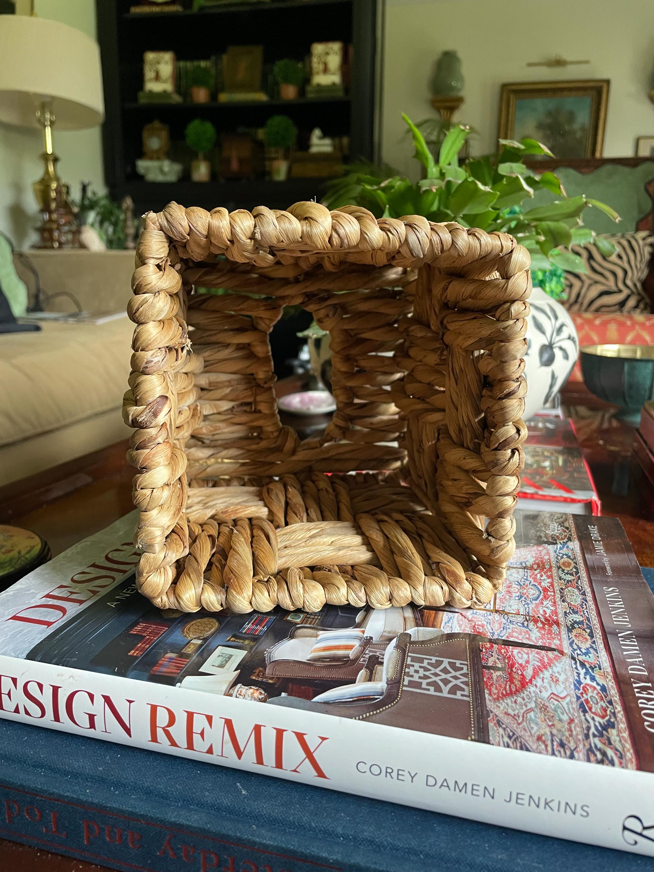 Vintage Sisal Tissue Box Cover