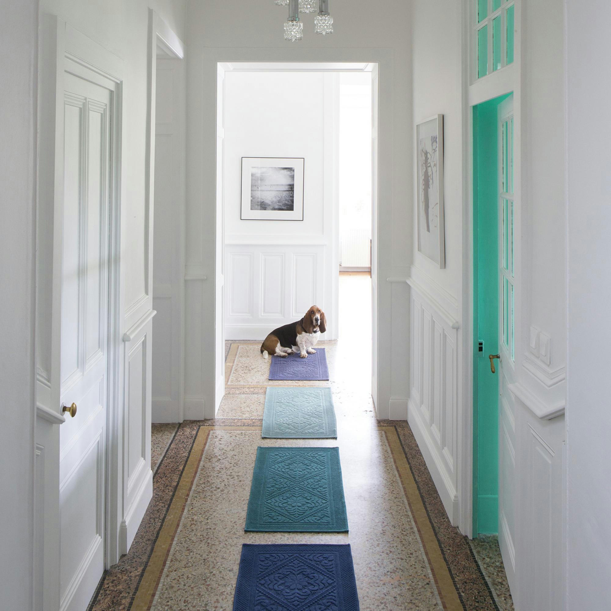 ENZO - Tapis de Bain  en coton peacock 54 x 110