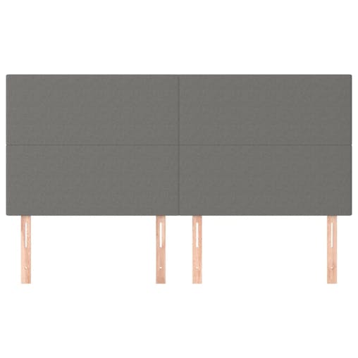 NNEVL Headboards 4 pcs Dark Grey 80x5x78/88 cm Fabric