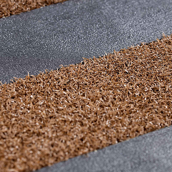 Paillasson Elbe Pour l'intérieur et l'extérieur Antidérapant Marron / gris anthracite 46 x 76cm - Floordirekt