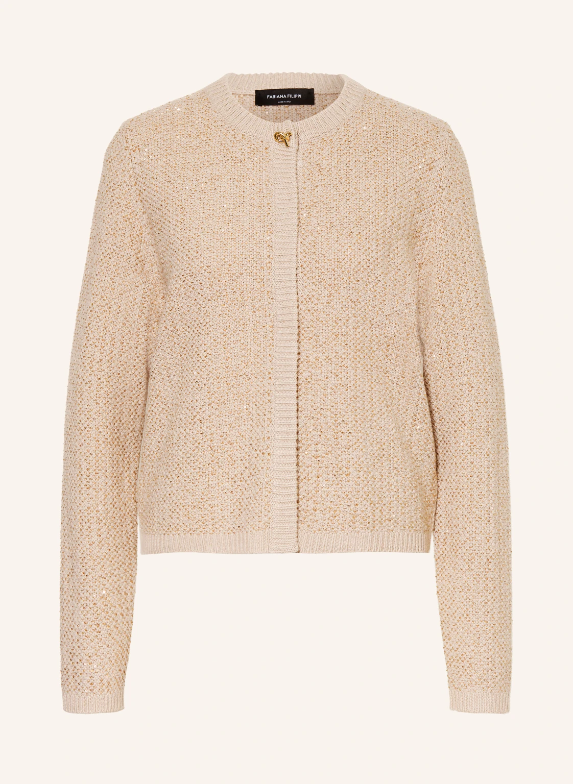 FABIANA FILIPPI Strickjacke mit Merinowolle und Pailletten