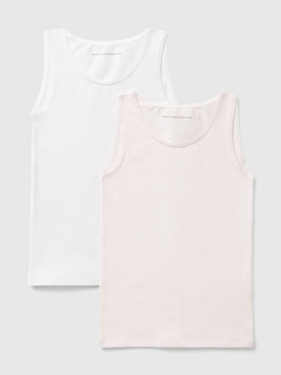 Two tank tops in stretch cotton