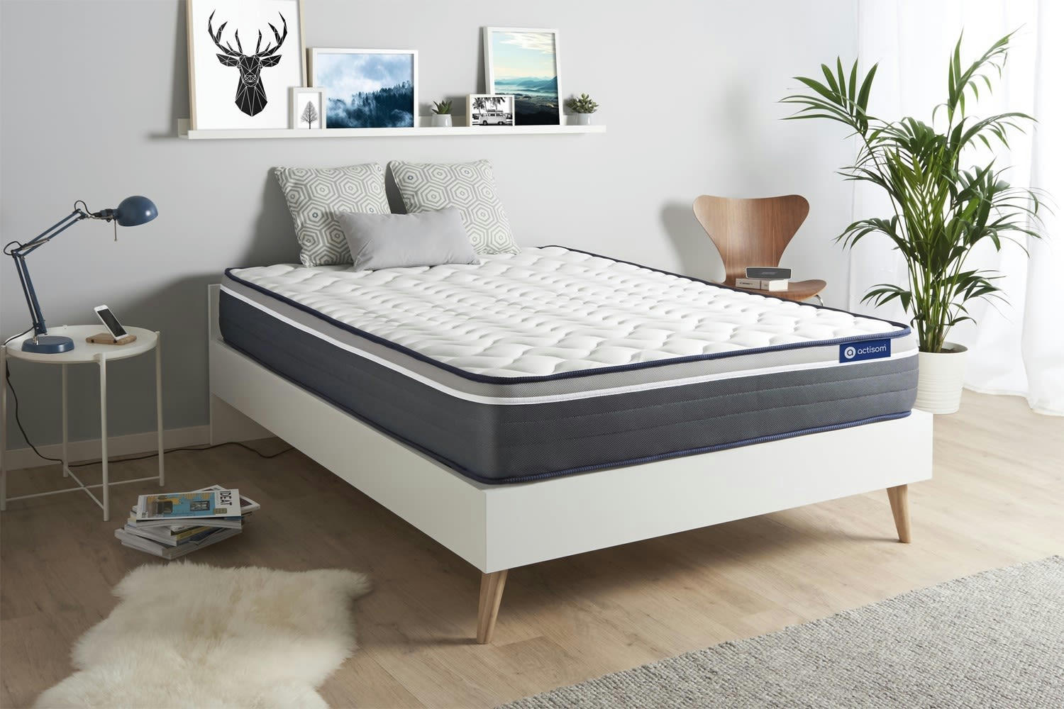 ACTIMEMO PLUS - Matelas 200x200 cm Mémoire de forme