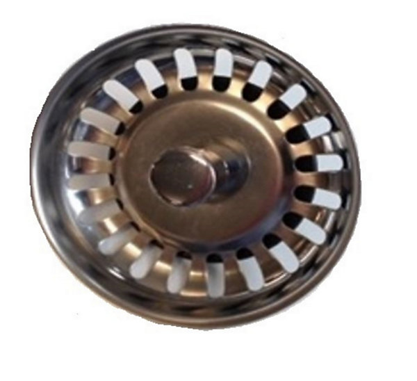 Grille d'évier anti-déchets en inox ronde Ø8 cm